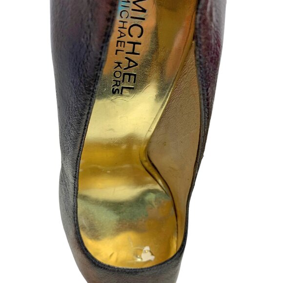 MICHAEL Michael Kors Nash Black Leather Cork Platform Pumps - Picture 10 of 11